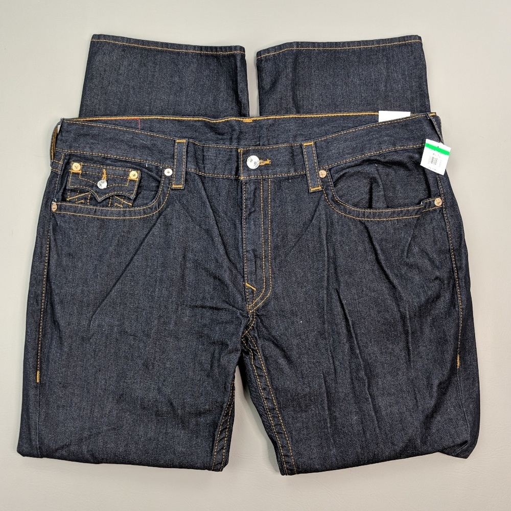 True Religion Straight Flap Pocket Red Orange Jean